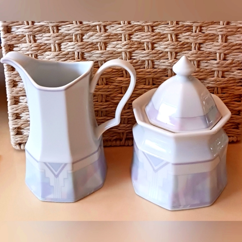 Savoir Vivre Sugar Bowl and Creamer - Pattern Celina - Fine China